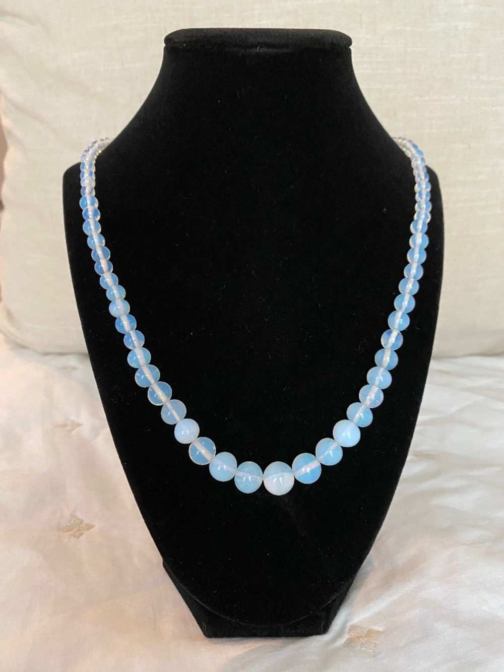 Vintage Opalescent Rescued Glass Repurpose Glowy Whimsical Vintage Bead Necklace
